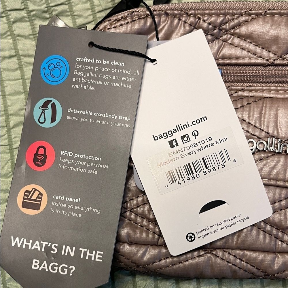 Baggallini-Modern Everywhere Mini Bag Crossbody #baggallini #mini #new - Picture 10 of 14